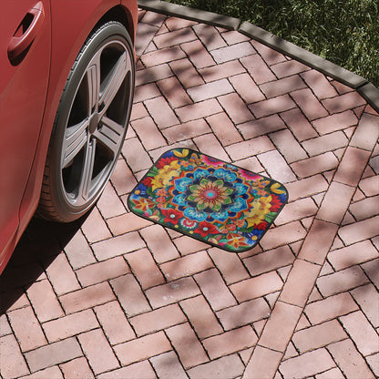 Punjabi Glowing Flowers Car Floor Mats