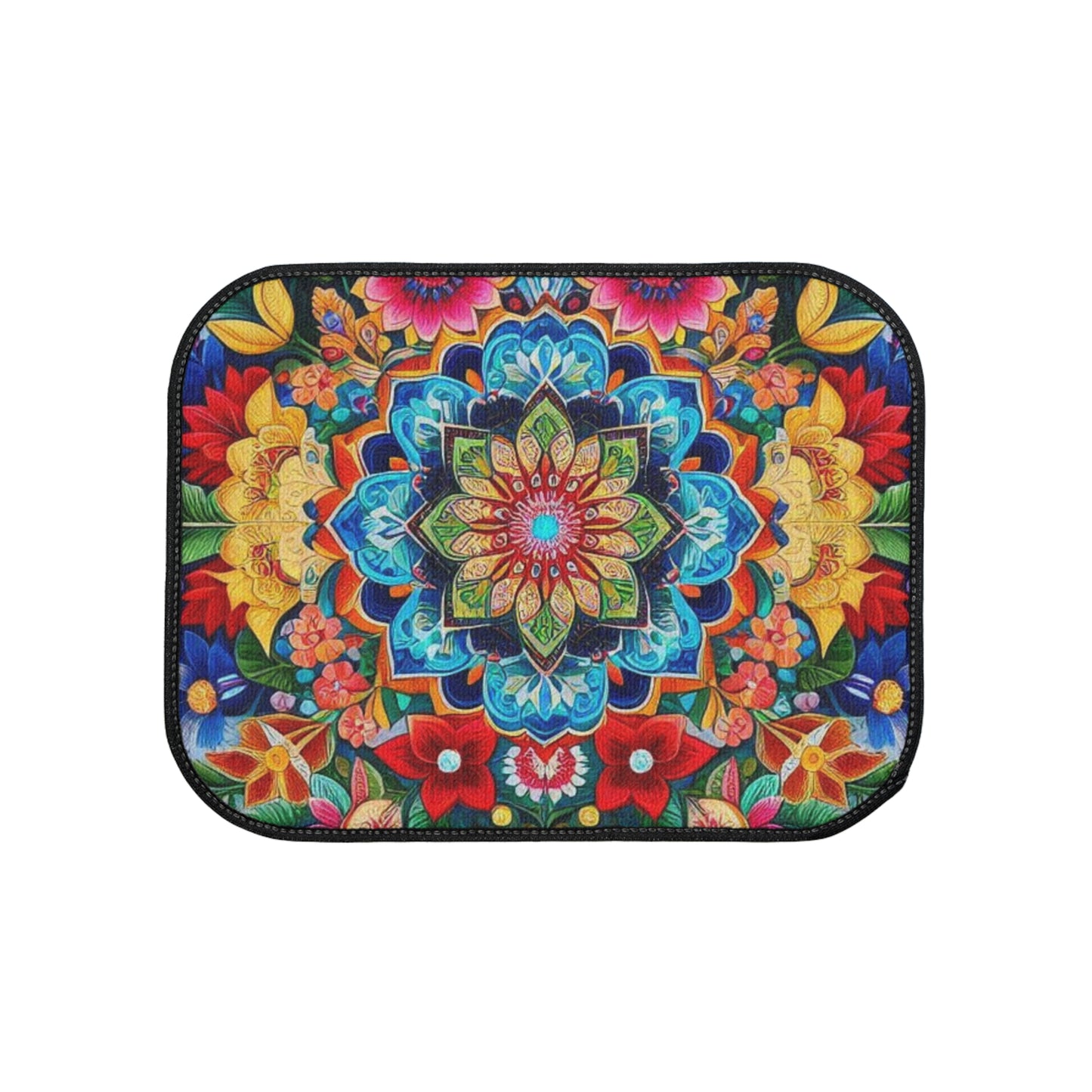 Punjabi Glowing Flowers Car Floor Mats