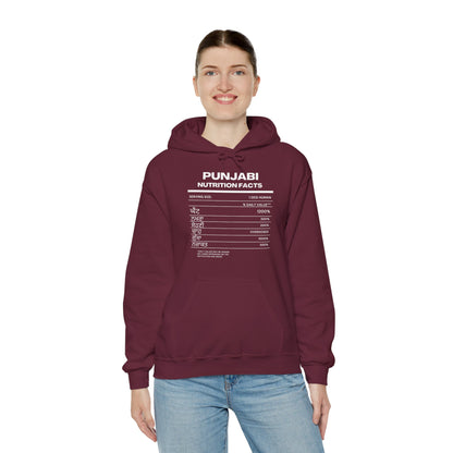 Punjabi Nutrition Facts Punjaban Hooded Sweatshirt