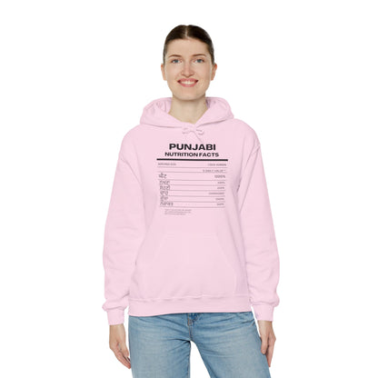 Punjabi Nutrition Facts Punjaban Hooded Sweatshirt