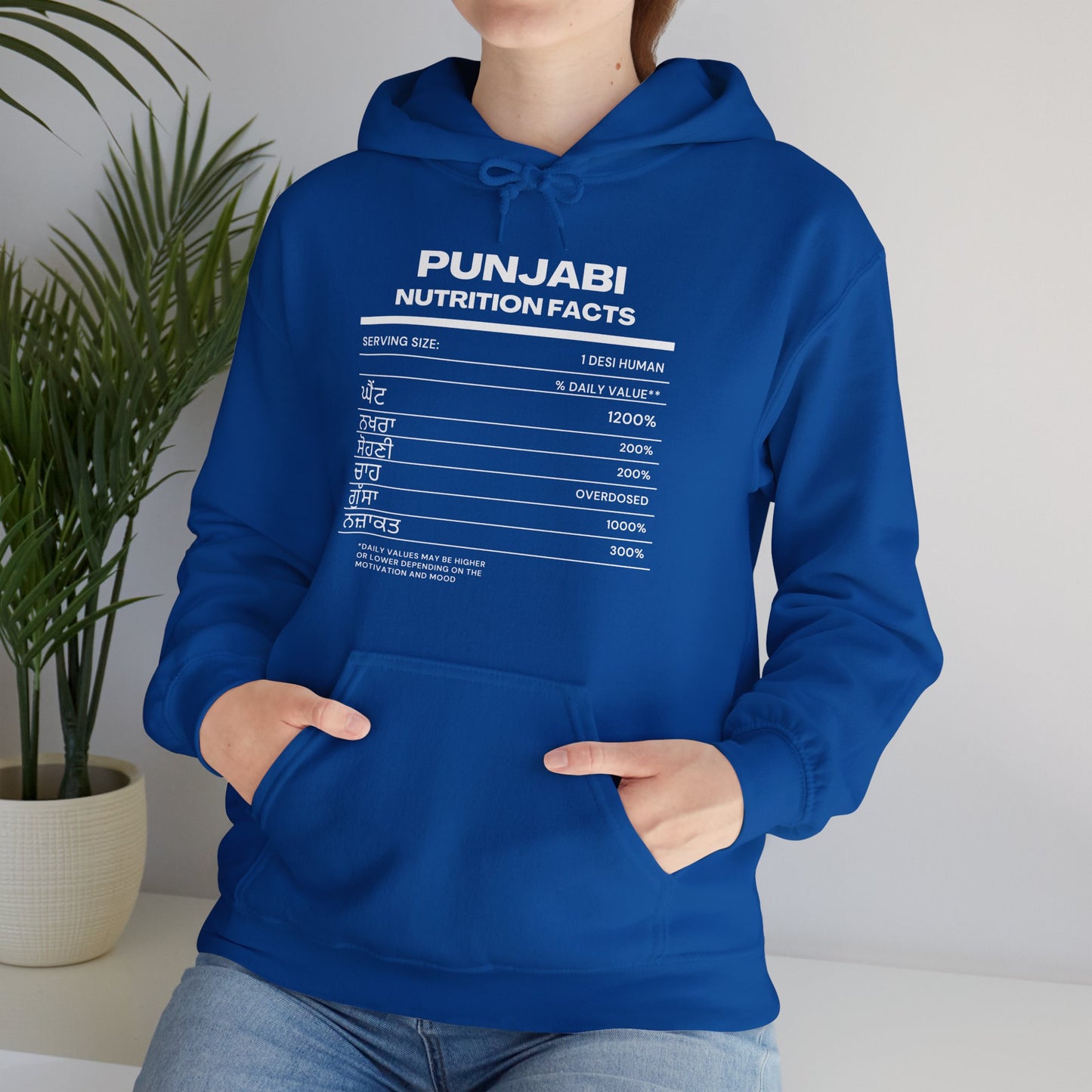 Punjabi Nutrition Facts Punjaban Hooded Sweatshirt