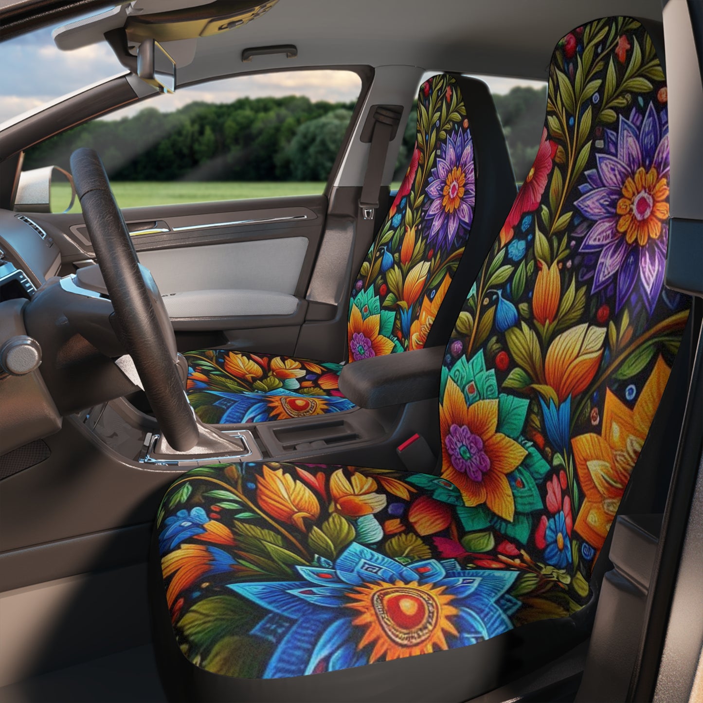 Punjabi Glooming Flowers - Car Seat Covers