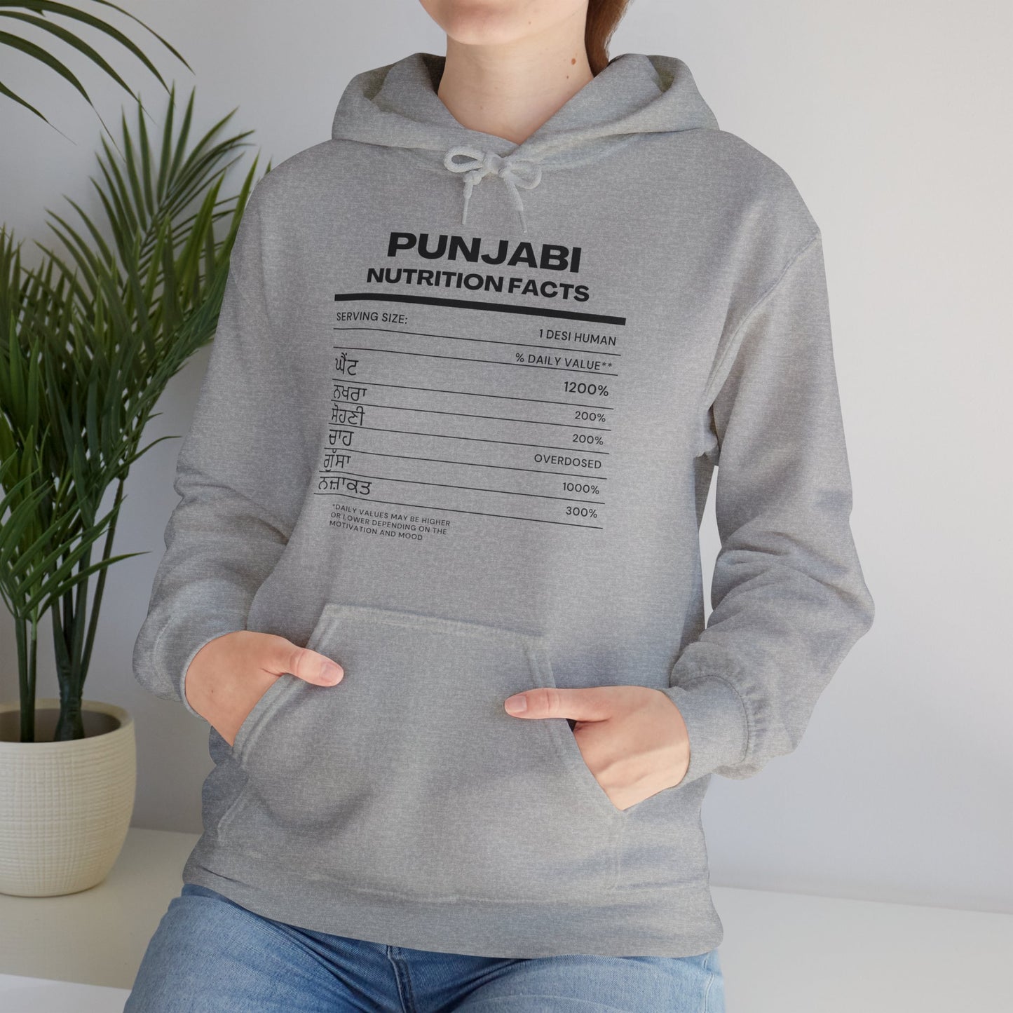 Punjabi Nutrition Facts Punjaban Hooded Sweatshirt