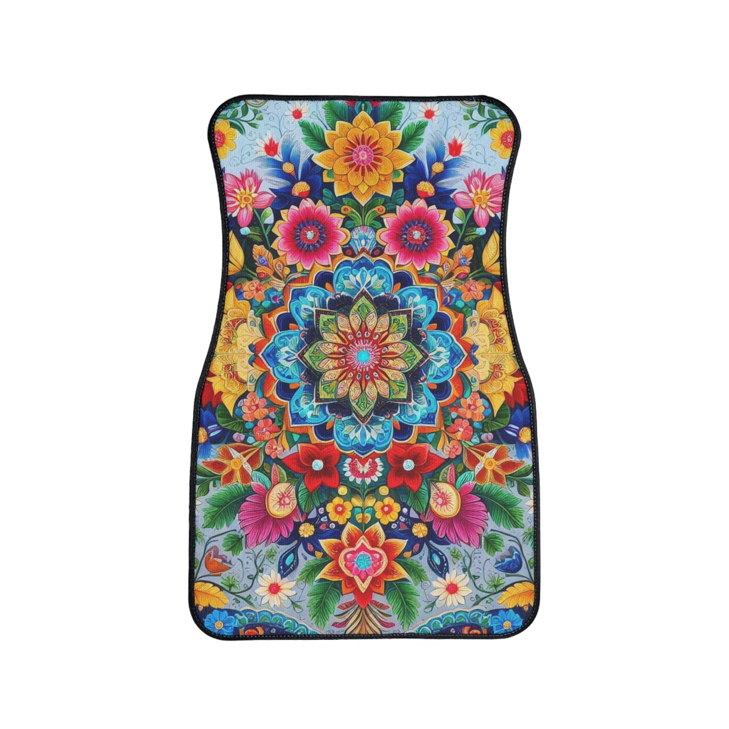 Punjabi Glowing Flowers Car Floor Mats