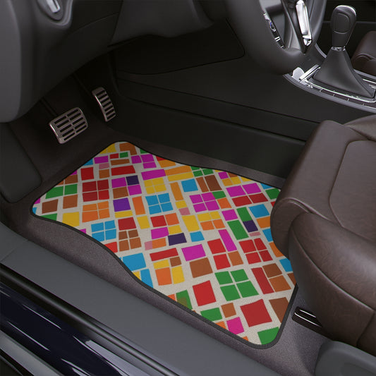 Punjabi Phulkari Multicolor Car Floor Mats