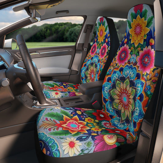 Punjabi Glowing Flower - Car Seat Covers